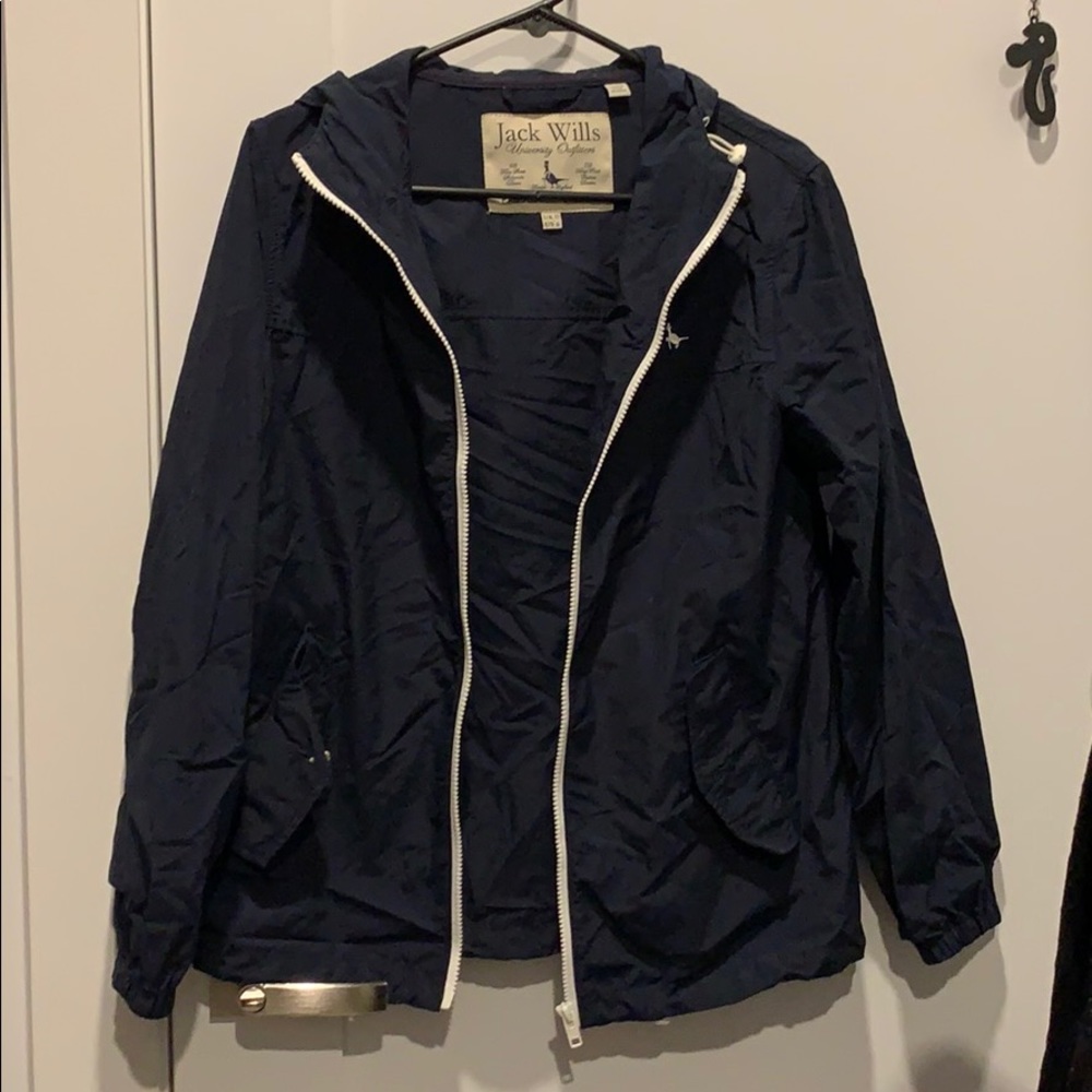 Jack Wills navy rain jacket